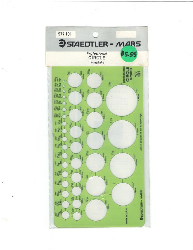  Staedtler Combo Circle Template 977 110 : Office Products